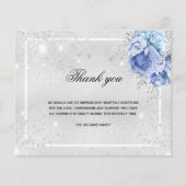 Budget Beileid silberblau Foto vielen Dank (Vorderseite)