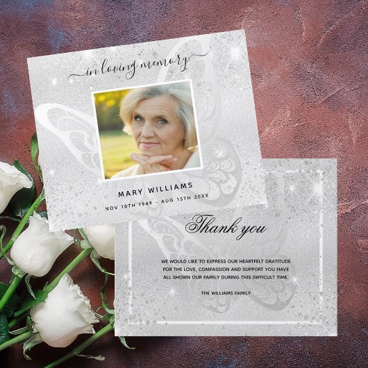 Budget Beileid Silberschmetterling Foto vielen Dan