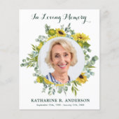 Budget Beileid Sonnenblumen Foto Beerdigung Vielen (Vorderseite)