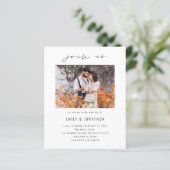 Budget beitreten US Script Foto QR Code Wedding Ei (Stehend Vorderseite)