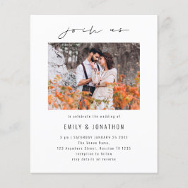 Budget beitreten US Script Foto QR Code Wedding Ei