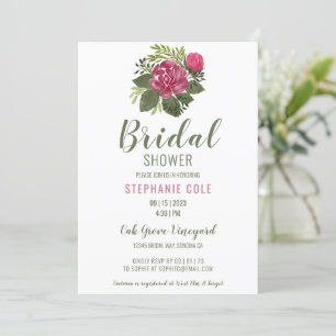 Budget bemalt Blumendusche Einladung