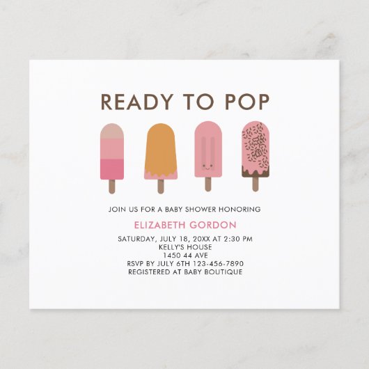 Budget Bereit zum Pop Baby Showroom QR Code Regist (Vorderseite)