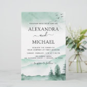 Budget Berg Rustikale Wasserfarbenwelt Hochzeit (Stehend Vorderseite)