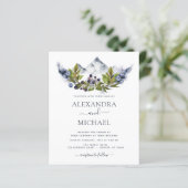 Budget Berg Rustikale Wasserfarbenwelt Hochzeit (Stehend Vorderseite)