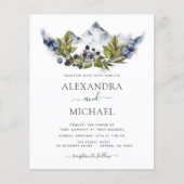 Budget Berg Rustikale Wasserfarbenwelt Hochzeit (Vorderseite)