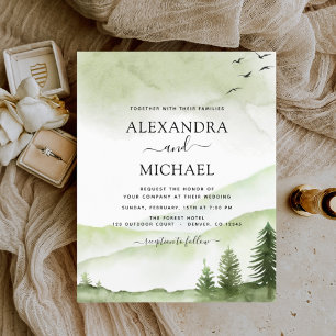 Budget Berg Rustikale Wasserfarbenwelt Hochzeit