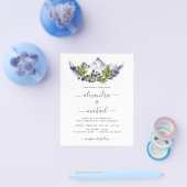 Budget Berg Rustikale Wasserfarbenwelt Hochzeit Flyer (Einzeln)