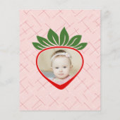 Budget Berry 1. Geburtstagsparty Einladung Flyer (Hinten)