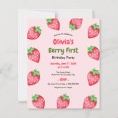 Budget Berry Erster Geburtstag 1. Geburtstag Einla (Vorderseite)