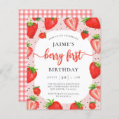 Budget Berry First Birthday Strawberry Birthday (Vorne/Hinten)