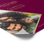 BUDGET Berry Gold Wedding FOTO Begrüßung Poster (Ecke)