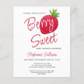 Budget Berry Sweet Baby Dusche Einladung (Vorderseite)