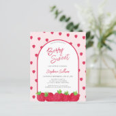 Budget Berry Sweet Baby Dusche Einladung (Stehend Vorderseite)