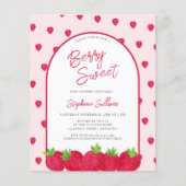 Budget Berry Sweet Baby Dusche Einladung (Vorderseite)