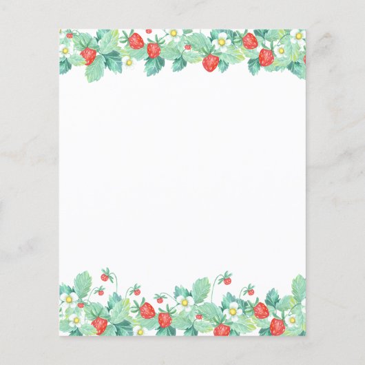 Budget Berry Sweet Baby Dusche Einladung Flyer (Hinten)