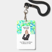 Budget Berufliche Realtor Foto ID Abzeichen Ausweis (Rückseite mit Lanyard)