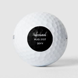 BUDGET Bestman Trauzeuge GIFTS Classic Black Golfball