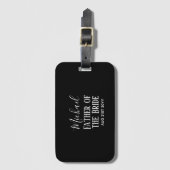 BUDGET Bestman Trauzeugen gibt Schwarz-weiße Gesch Gepäckanhänger (Vorderseite Vertikal)