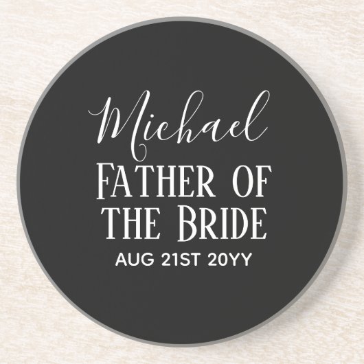 BUDGET Bestman Trauzeugen gibt Schwarz-weiße Gesch Getränkeuntersetzer (Vorne)