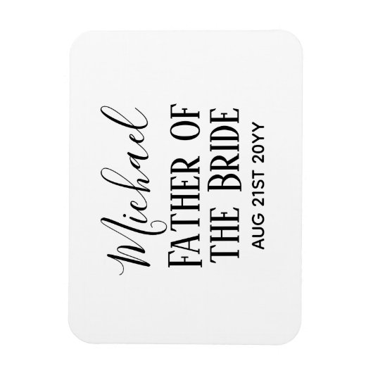 BUDGET Bestman Trauzeugen gibt Schwarz-weiße Gesch Magnet (Vertikal)