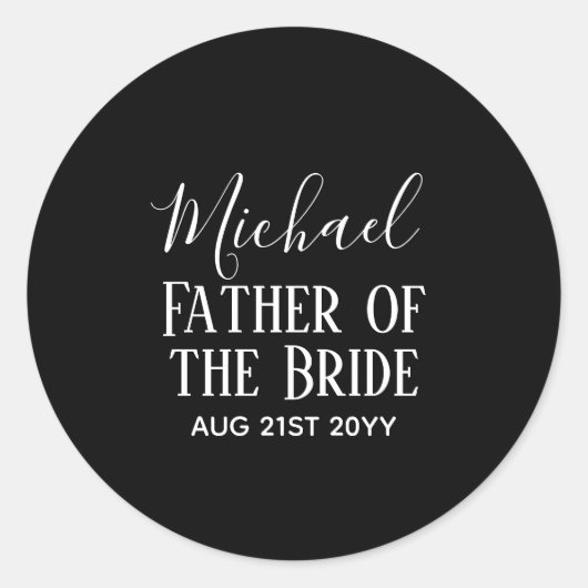 BUDGET Bestman Trauzeugen gibt Schwarz-weiße Gesch Runder Aufkleber (Vorderseite)