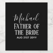 BUDGET Bestman Trauzeugen gibt Schwarz-weiße Gesch Weinetikett (Einzelnes Label)