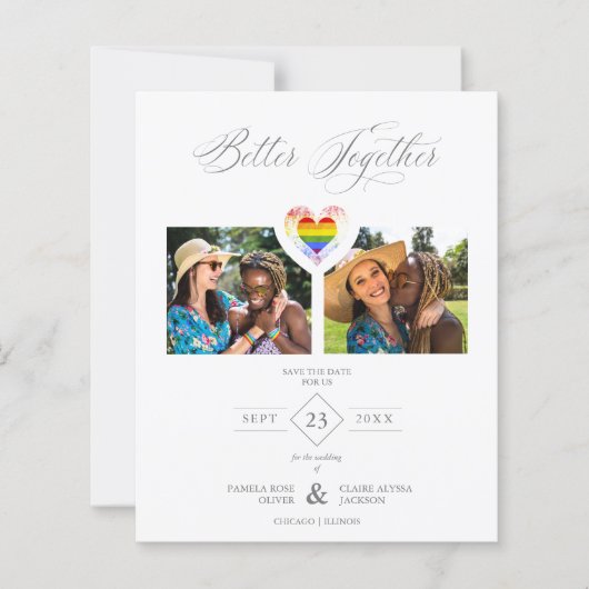 Budget Better Together Pride Rainbow LGBT Heart   (Vorderseite)