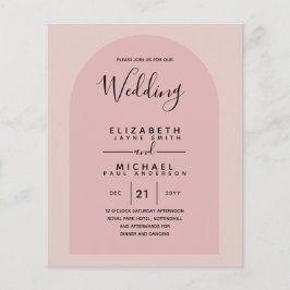 BUDGET Bilingual Spanish Boda English Wedding Flyer
