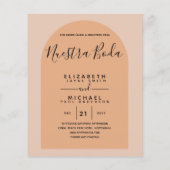 BUDGET Bilingual Spanish Boda English Wedding Flyer (Hinten)