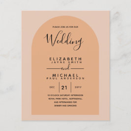 BUDGET Bilingual Spanish Boda English Wedding Flyer