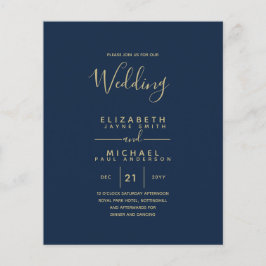 BUDGET Bilingual Spanish Boda English Wedding Flyer