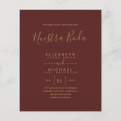 BUDGET Bilingual Spanish Boda English Wedding Flyer (Hinten)
