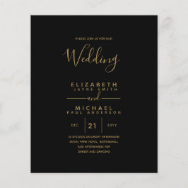BUDGET Bilingual Spanish Boda English Wedding Flyer