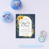 BUDGET Bilingual Sunflowers Spanish Wedding Boda Flyer (Einzeln)