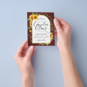 BUDGET Bilingual Sunflowers Spanish Wedding Boda Flyer (Gruppe)