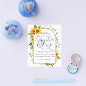 BUDGET Bilingual Sunflowers Spanish Wedding Boda Flyer (Einzeln)