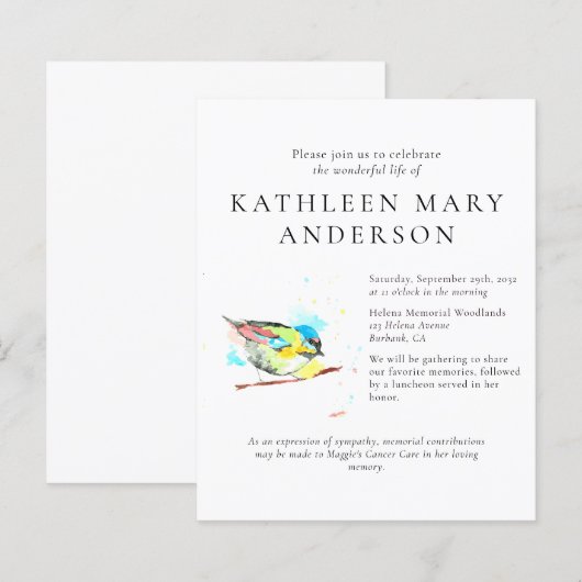 BUDGET-Bird-Begehung zum Leben (Vorne/Hinten)