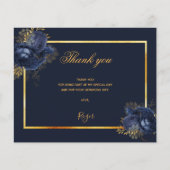 Budget Birthday Blue Gold Foto Dank Karte (Vorderseite)