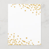 Budget Birthday Gold Glitzer Confetti Flyer (Hinten)