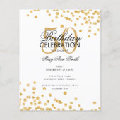 Budget Birthday Gold Glitzer Confetti Flyer (Vorne)