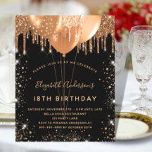 Budget birthday party black gold glitter dust
