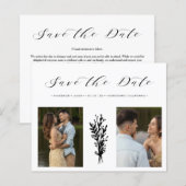 Budget Black 2 Photos Collage Wedding Branches (Vorne/Hinten)