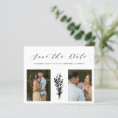 Budget Black 2 Photos Collage Wedding Branches (Stehend Vorderseite)