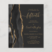 Budget Black Agate Gold 50th Anniversary Party (Vorderseite)