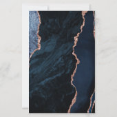 Budget Black Agate Rose Goldene Hochzeit Einladung (Rückseite)