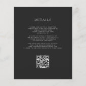 Budget Black Agate Silver QR Code Hochzeit Einladu (Rückseite)