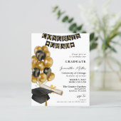 Budget Black and Gold Balloons Foto Abschluss (Stehend Vorderseite)