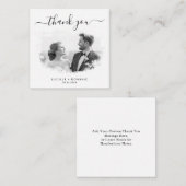 Budget Black and White Couple Portrait Vielen Dank Mitteilungskarte (Vorne/Hinten)