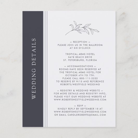 Budget Black and White Monogram Wedite (Rückseite)